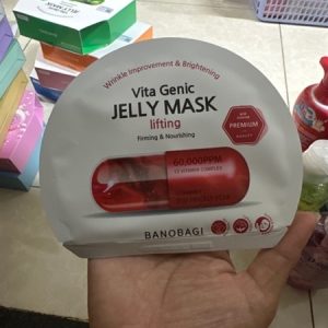Miếng mặt nạ thuốc Banobagi Vita genic Jelly mask lifting đỏ - Miếng
