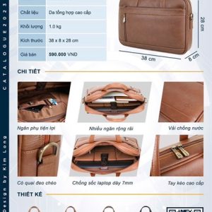 Cặp da Kim Long 38 x8 x 28cm