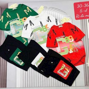 Bộ coton bé trai 20-XL