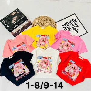 Áo Baby three in 3D  bé gái 1-8