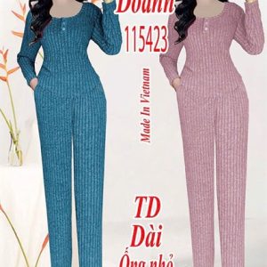 Bộ dài Len sọc Ống nhỏ Free size