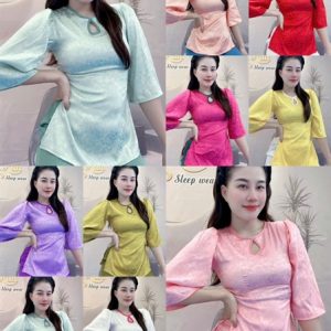 Bộ gấm bà ba tay lỡ M-XL - bộ