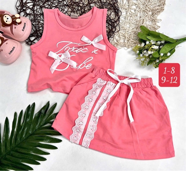 Bộ đùi viền bo bé gái 9-12 - bộ