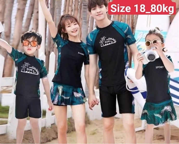 Bộ đồ bơ nữ gia đình 18-80kg - bộ