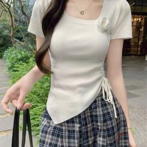 Áo len bông rút eo