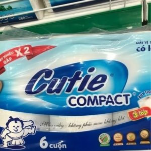 Pu- toilet Paper compact cutie 6 rolls bap - bịch