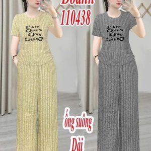 Bộ Dài ống suông sọc len Free size