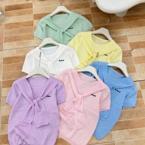 Áo len khăn freesize