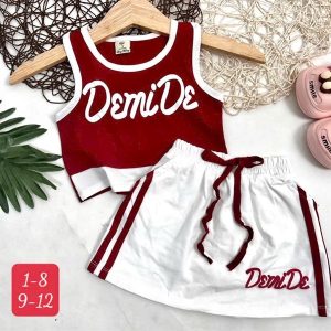 Bộ váy coton bé gái 9-12 - bộ