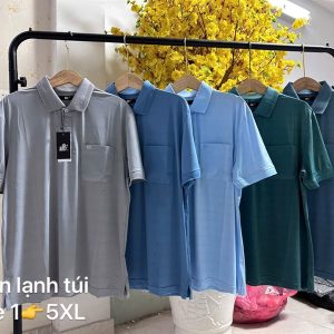 Áo thun lạnh nam cổ bẻ có túi