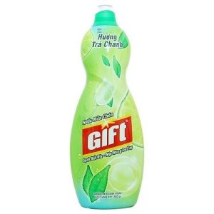 Nước rửa chén Gift Hương TRà chanh 800g Tặng cọ rửa