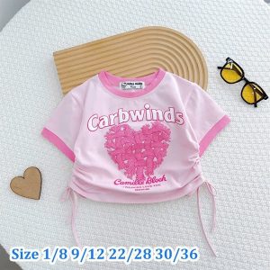 Áo Croptop bé gái rút dây 1-36